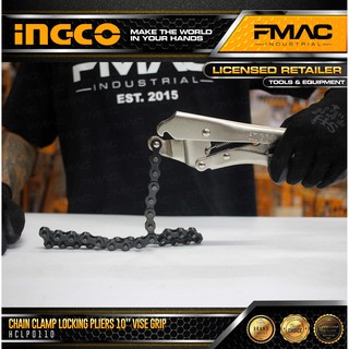 INGCO Chain Clamp Locking Pliers 10” Vise Grip HCLP0110 FMAC⭐⭐⭐⭐⭐ #4
