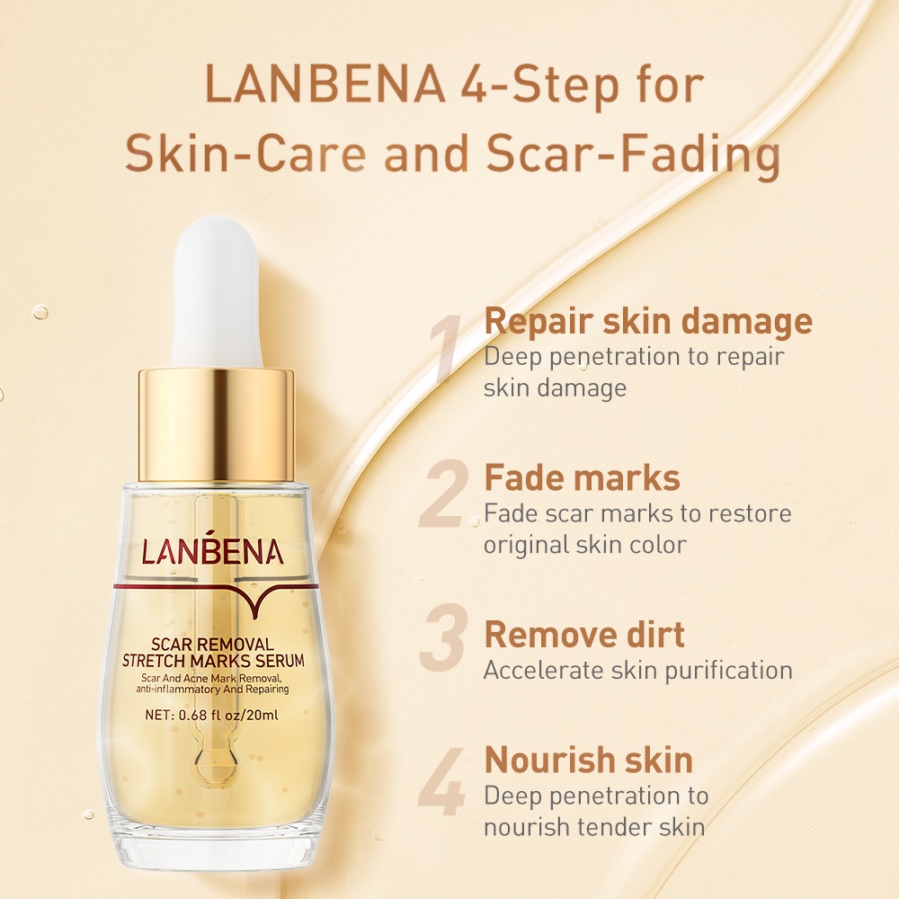LANBENA Scar Remover Stretch Mark Remover Serum Cream Scar Gel Acne