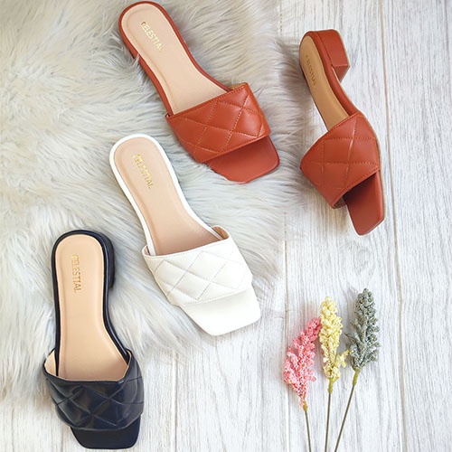 ⭐Celestialshoe.ph Eliyah 1inch Quilted Sandals | Shopee Philippines