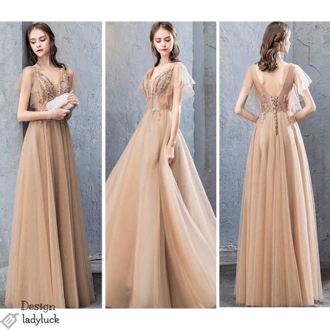 champagne color dress