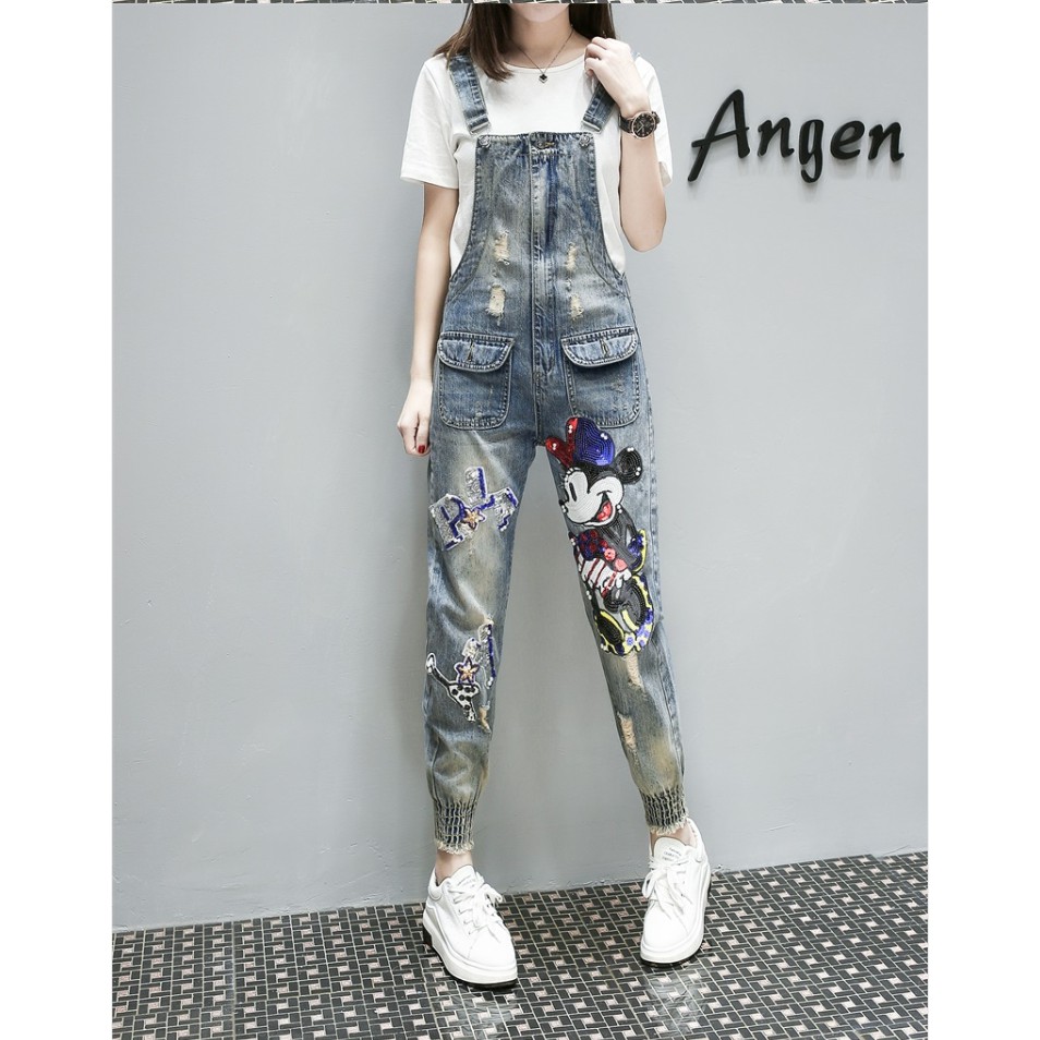 oversized denim jumpsuit