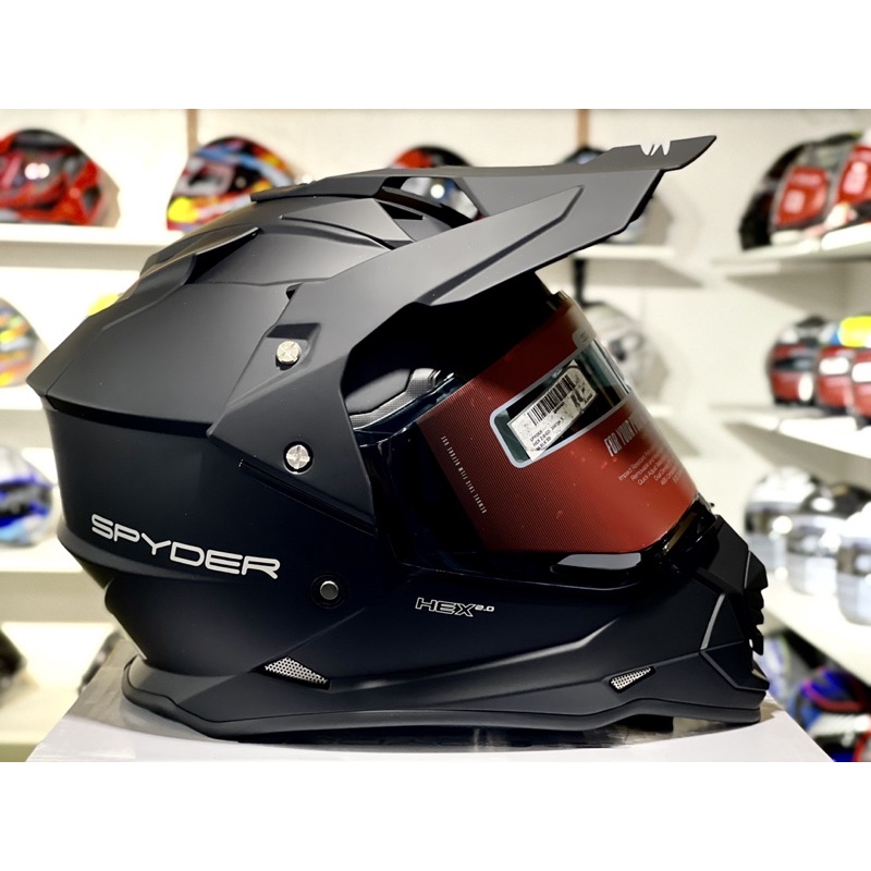 SPYDER HEX 2.0 DUAL SPORT HELMET- Full Face with Dual Visor and