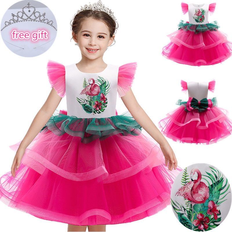 Summer Cute Flamingo Dress for Kids Girls Birthday Party Dress Print Tutu  Dress Elegant Princess Dress for Carnival Halloween Cosplay Costume |  Shopee Philippines