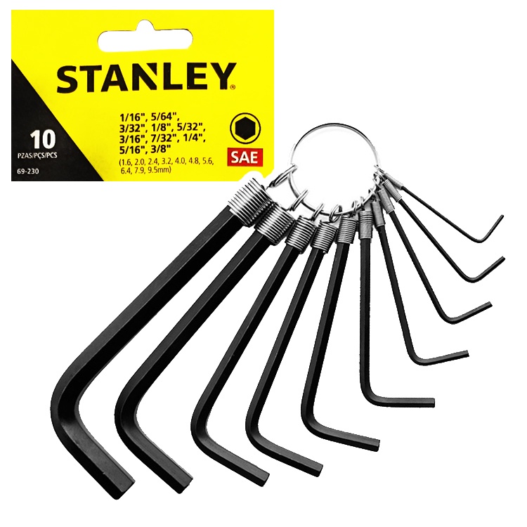 Stanley Allen Wrench Hex Key Ring Set 10pc MM / Standard Shopee Philippines