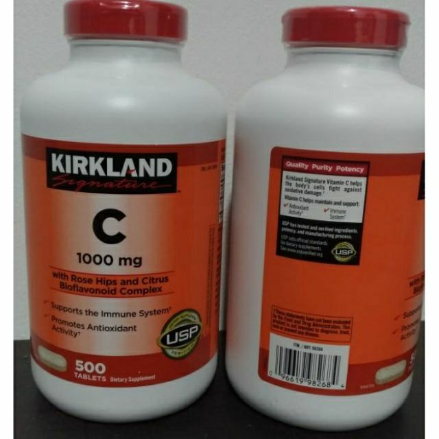 Kirkland Signature Vitamin C 1000mg 500pc 24 Expiry Shopee Philippines