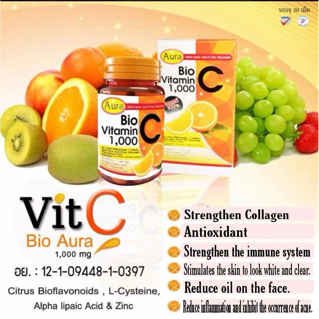 Vitamin C Bio 1000mg 30 Tablets New Packaging Shopee Philippines