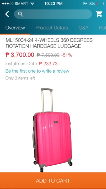 forthpack luggage price philippines