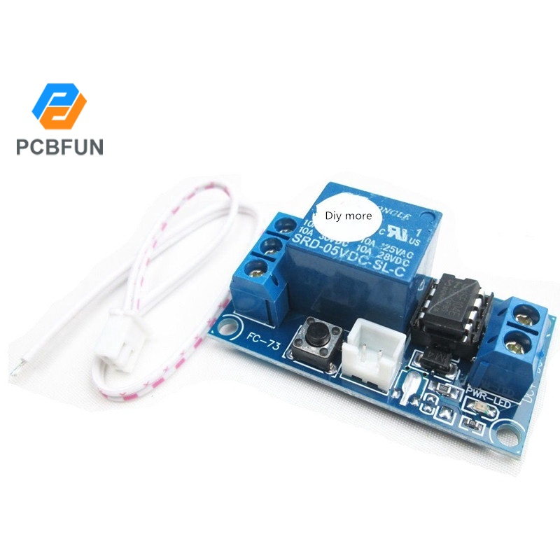 Pcbfun Dc 5V 12V 24V 1 Channel Latching Relay Module With Touch ...