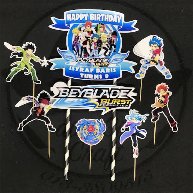 Beyblade Burst Cake Topper Customized Shopee Philippines