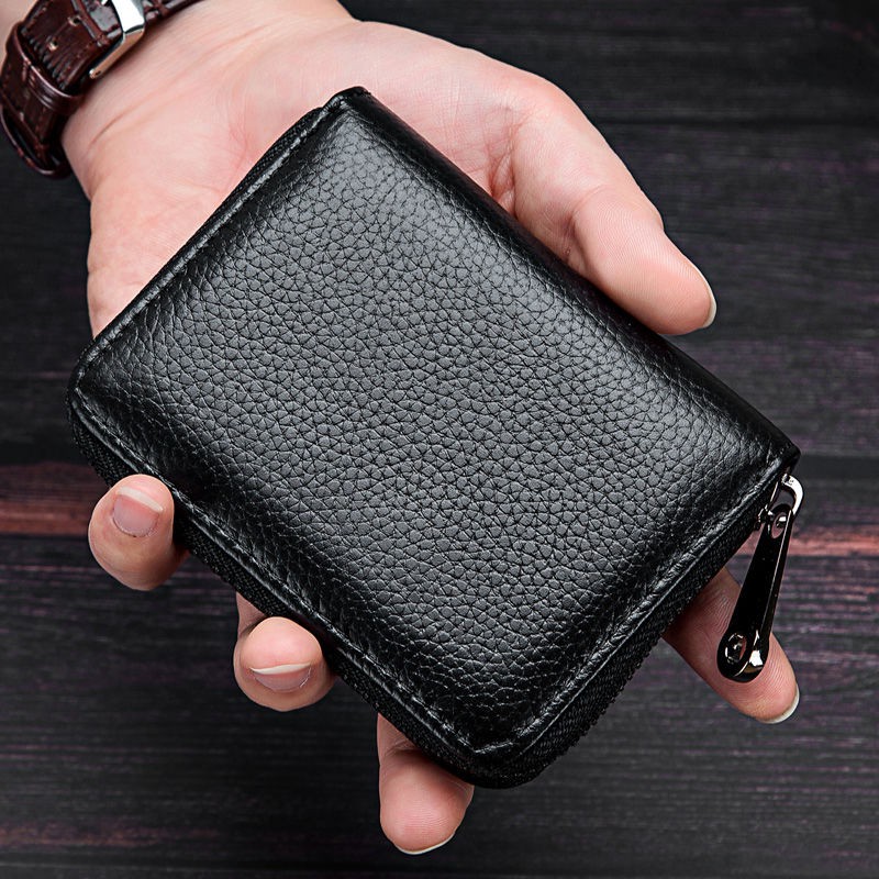 NEW 2022 Leather Credit Card Wallet Men and Women Fashion ID Card
