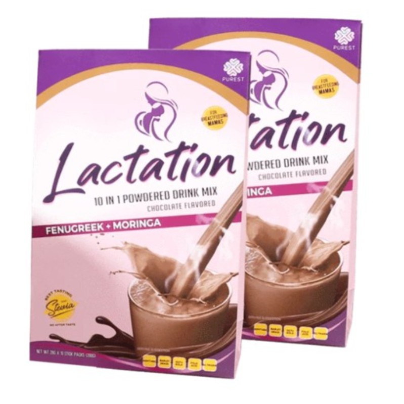 (2 Boxes) PUREST LACTATION DRINK CHOCOLATE FLAVORED MIX (FENUGREEK