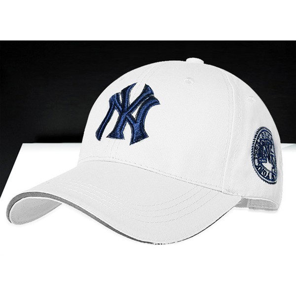 ny baseball cap white