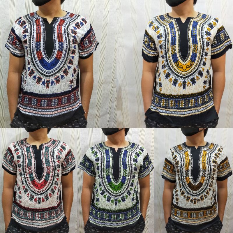 Indiana White Dashiki Bohemian Shirt (Unisex) | Shopee Philippines