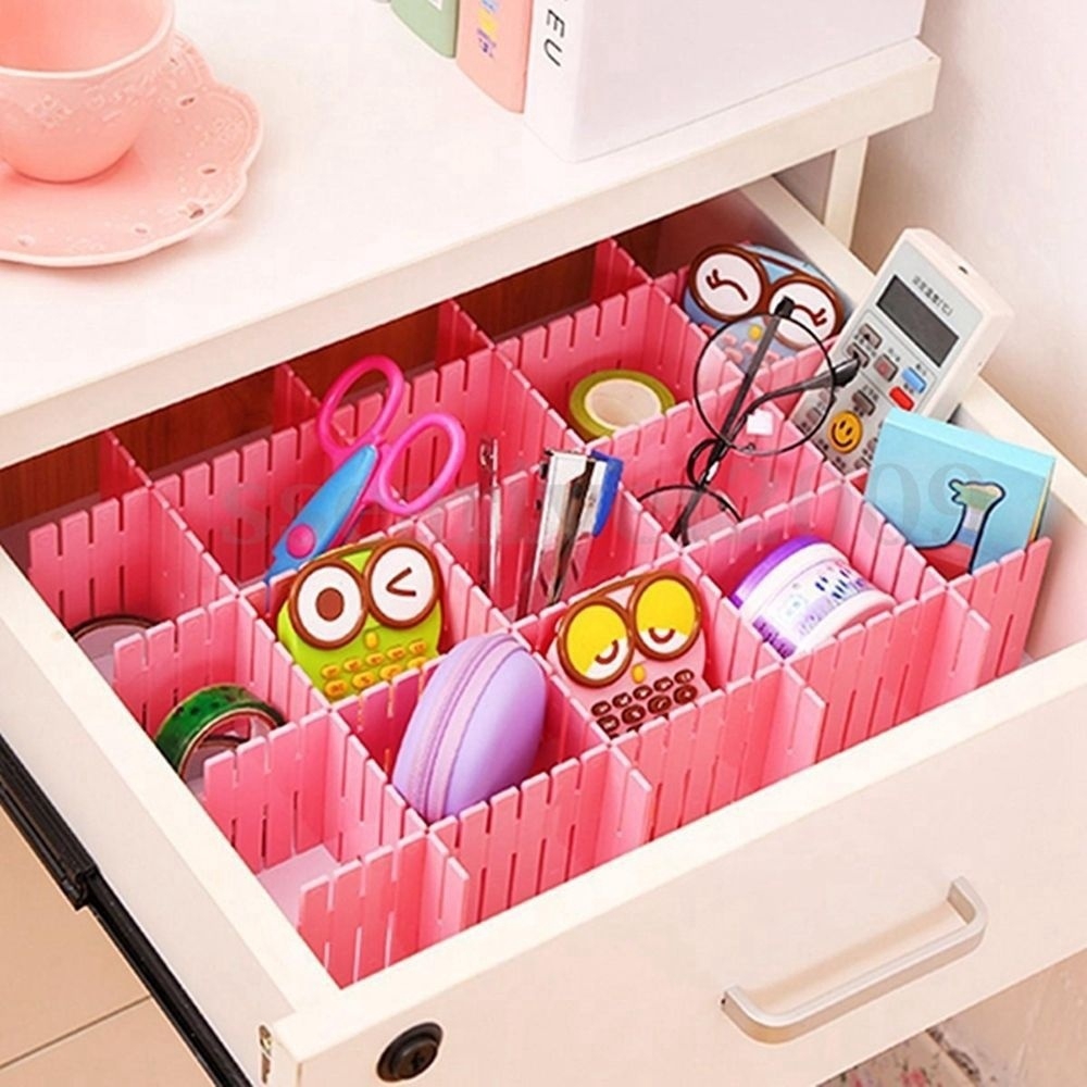 Underwear Household Diy Storage Organizer Plastic Drawer Separator Divider Grid Shopee Philippines