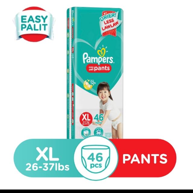 PAMPERS DRY PANTS XL 46pcs (1PACK) Shopee Philippines