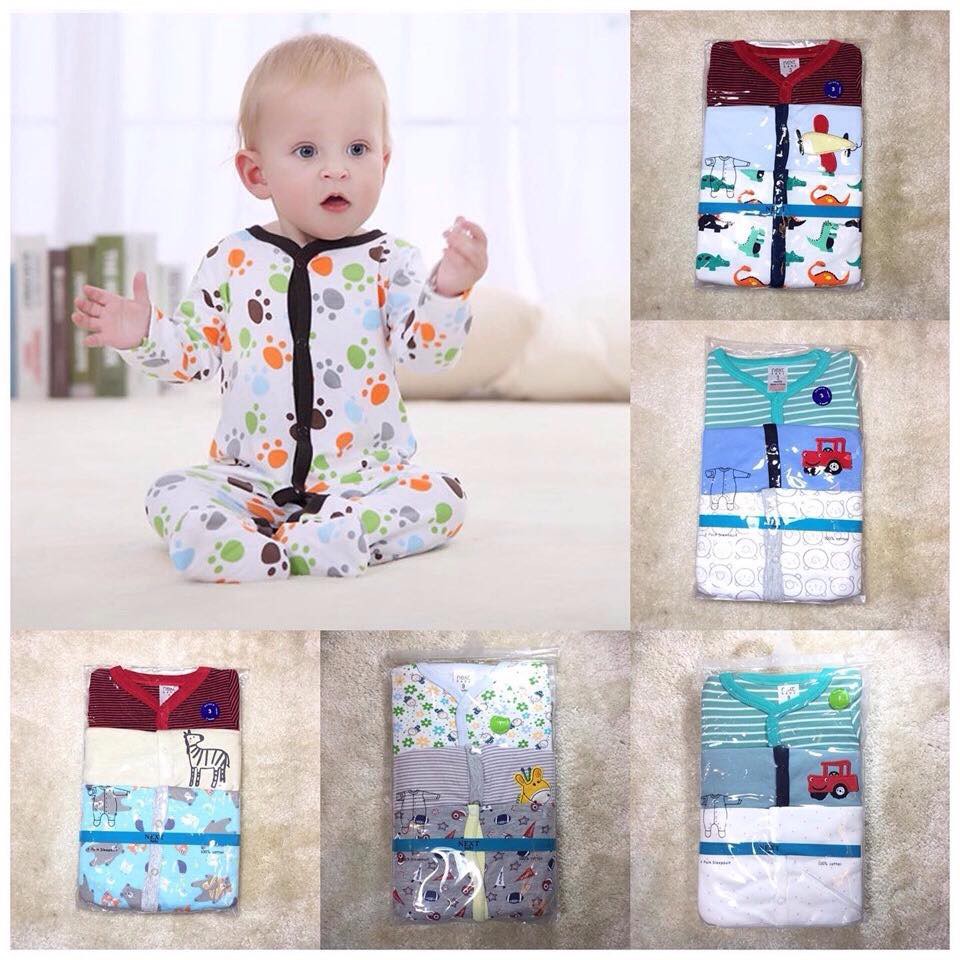 Next Baby overall 3-Pack Cotton Footed 
