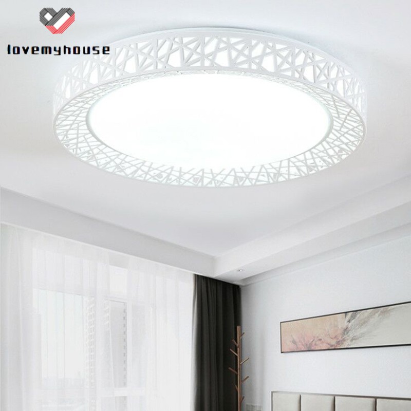 Led Ceiling Light Bird Nest Round Lamp Modern Fixtures Shopee