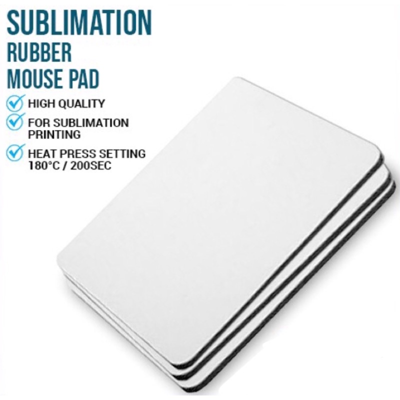 Sublimation Rubber Mouse Pad 3mm (10pcs) Shopee Philippines