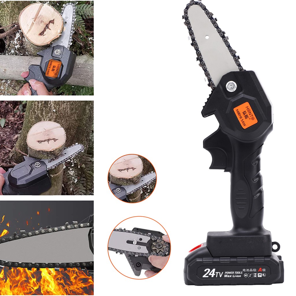 4/6 inch mini chainsaw, cordless pruning saw, rechargeable lithium