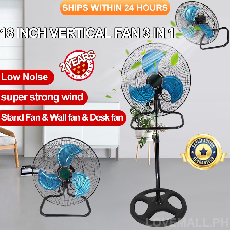 18 Inch Electric Industrial Fan 3 In 1 Silent Fan Strong Wind Low Noise ...