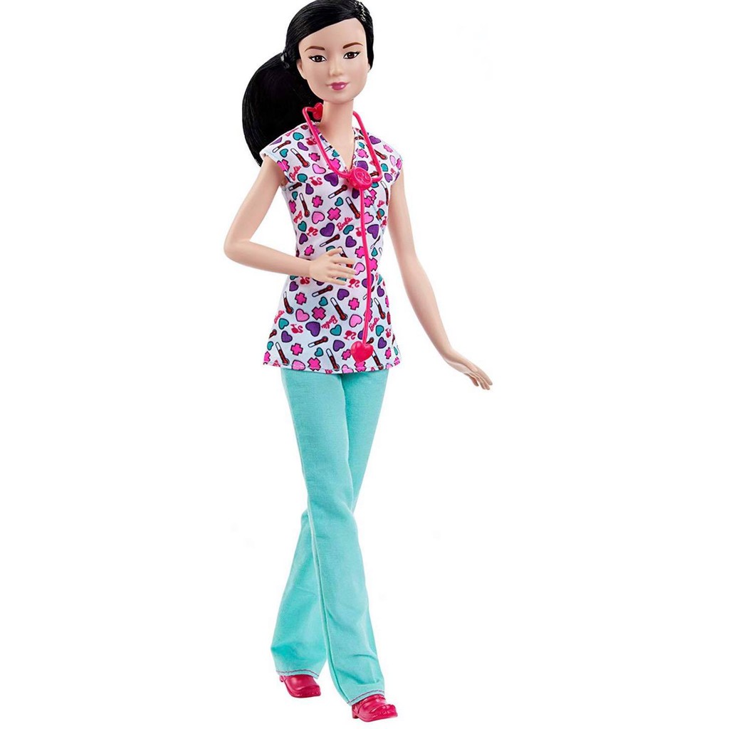 nurse barbie doll with stethoscope