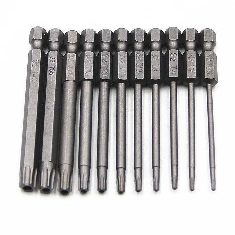 Pcs T T Mm Magnetic Torx Screwdriver Bits Hex Shank Security Bit Tamper Proof Torx