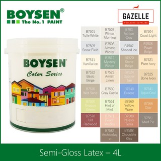 Original Boysen Permacoat Gloss Latex (White) - 1L | Shopee Philippines