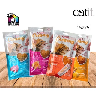 Catit Creamy Lickable Cat Treats 15gx5