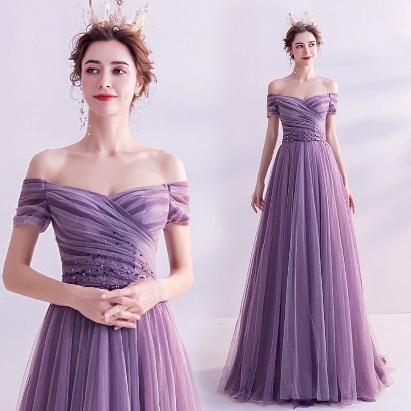 lilac wedding dress