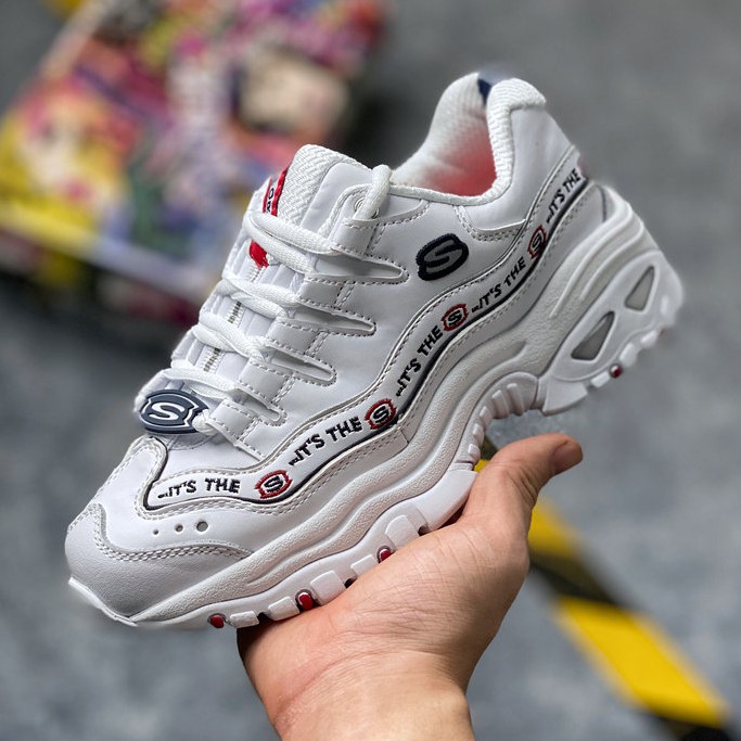 skechers white sport shoes