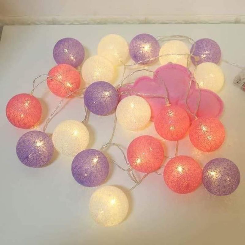 Fairy String Light Ball led light sting with cotton ball Shopee