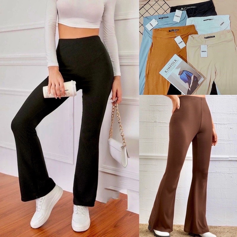 FLARE SHEIN PREMIUM PANTS (with etiquette and pouch) Wide Leg | Shopee ...
