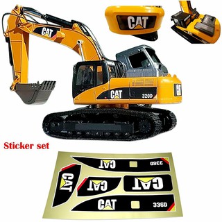 New 1/14 CAT 320D Sticker Set for Huina 550 15 Channel RC Excavator Amewi Decals 