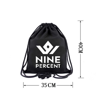 ◕Ninepercent Idol Producer Nine Percent Canvas Drawstring Bag Schoolbags 蔡徐坤 Bags #4