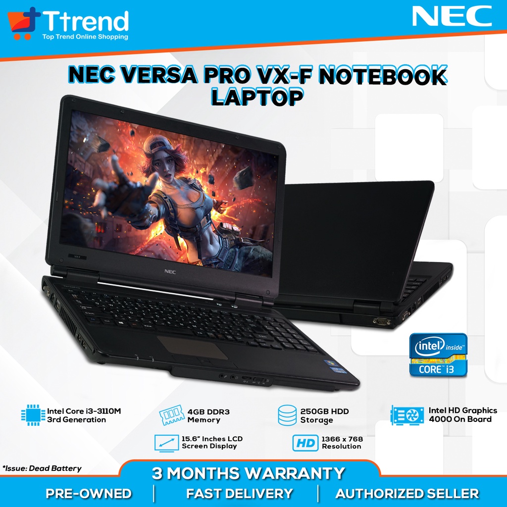 NEC Versa Pro VX-F Notebook Laptop Intel Core i3 3rd Gen 15.6