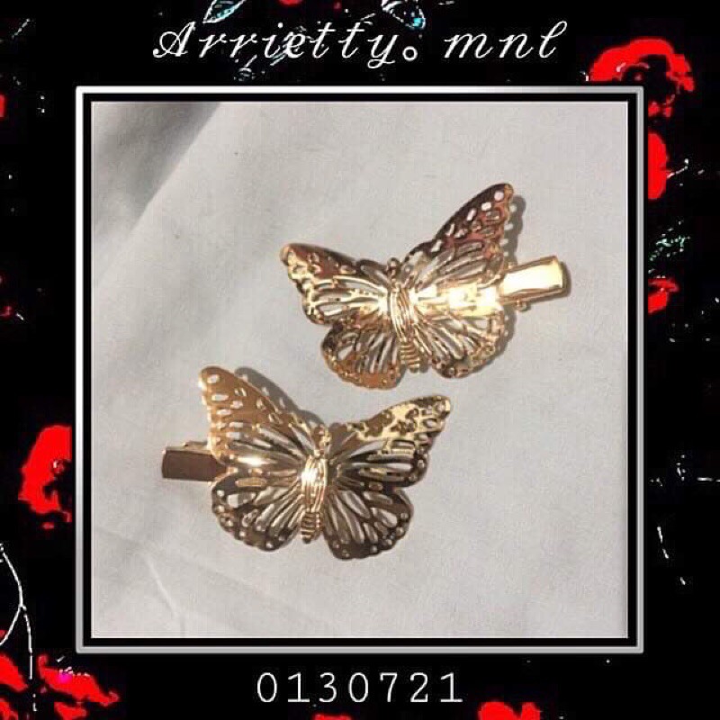 0130721 [Butterfly hair clip] Shopee Philippines