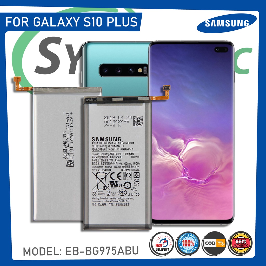 Original Samsung Galaxy S10 Plus Battery Model Eb Bg975abu 4100mah Original Battery Shopee 5287