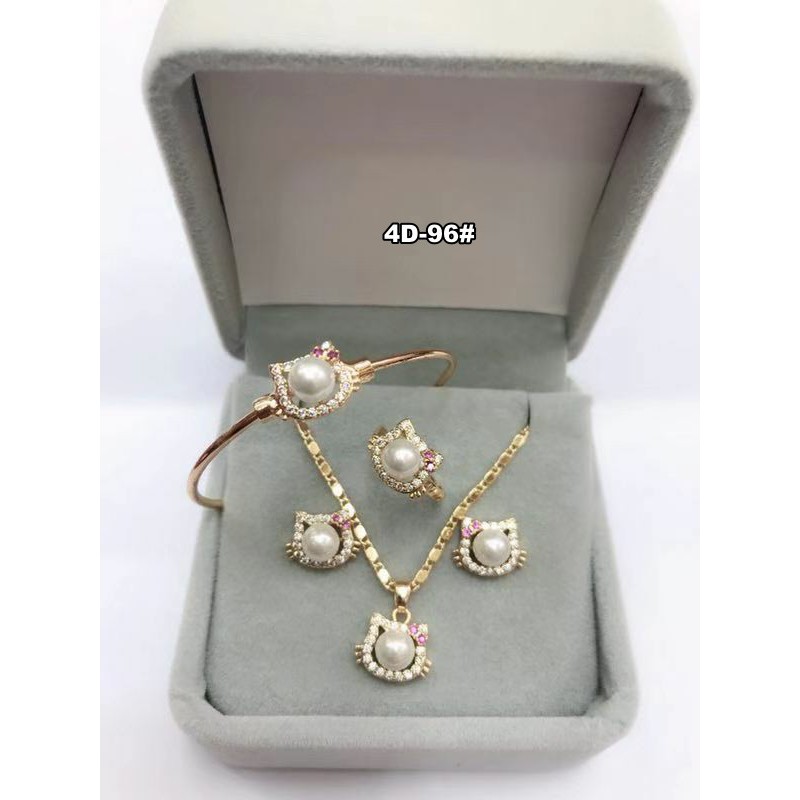 Ro 4 In 1 Kids Hello Kitty Rose Gold Jewelry Set 4d 96 Shopee Philippines