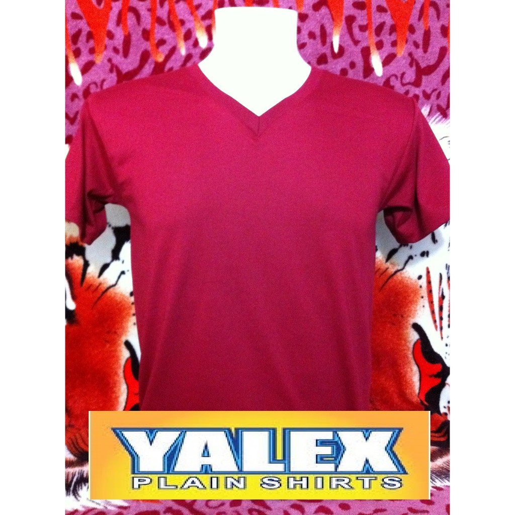 Cod Yalex Plain Shirt Maroon Color Vneck No Minimum