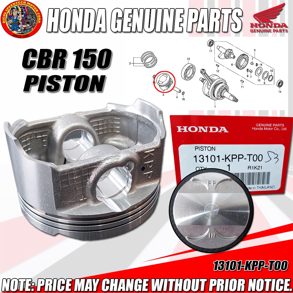CBR 150 PISTON (HPI) (Genuine 13101KPPT00) Shopee Philippines