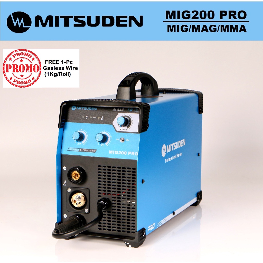 Mitsuden MIG Welding Machine MIG/MAG Inverter For Gas and Gasless Wires