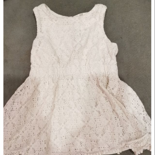 h&m baby girl white dress