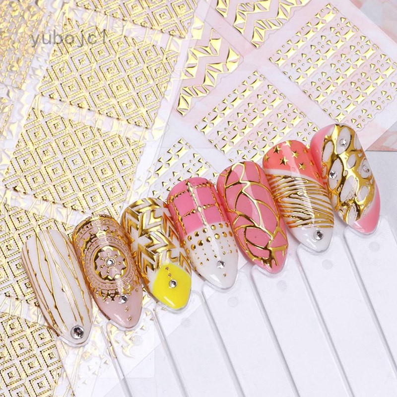 nail art stickers gold