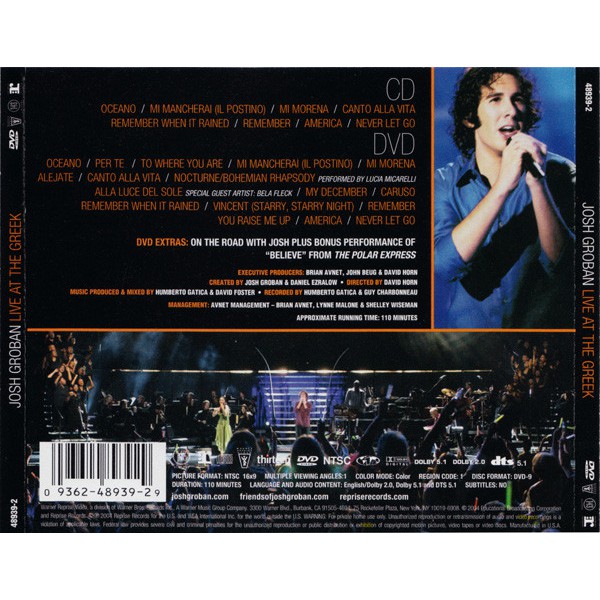 Josh Groban Live At The Greek Cd Shopee Philippines shopee