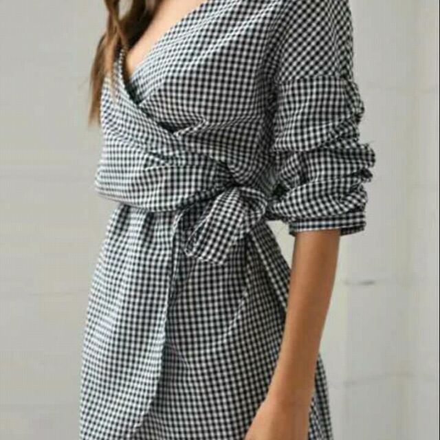 wrap around dress shopee