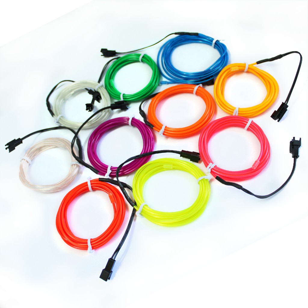 2M / 3M EL Wire LED Car Light Glow Neon Strip Lamp Garden Rope