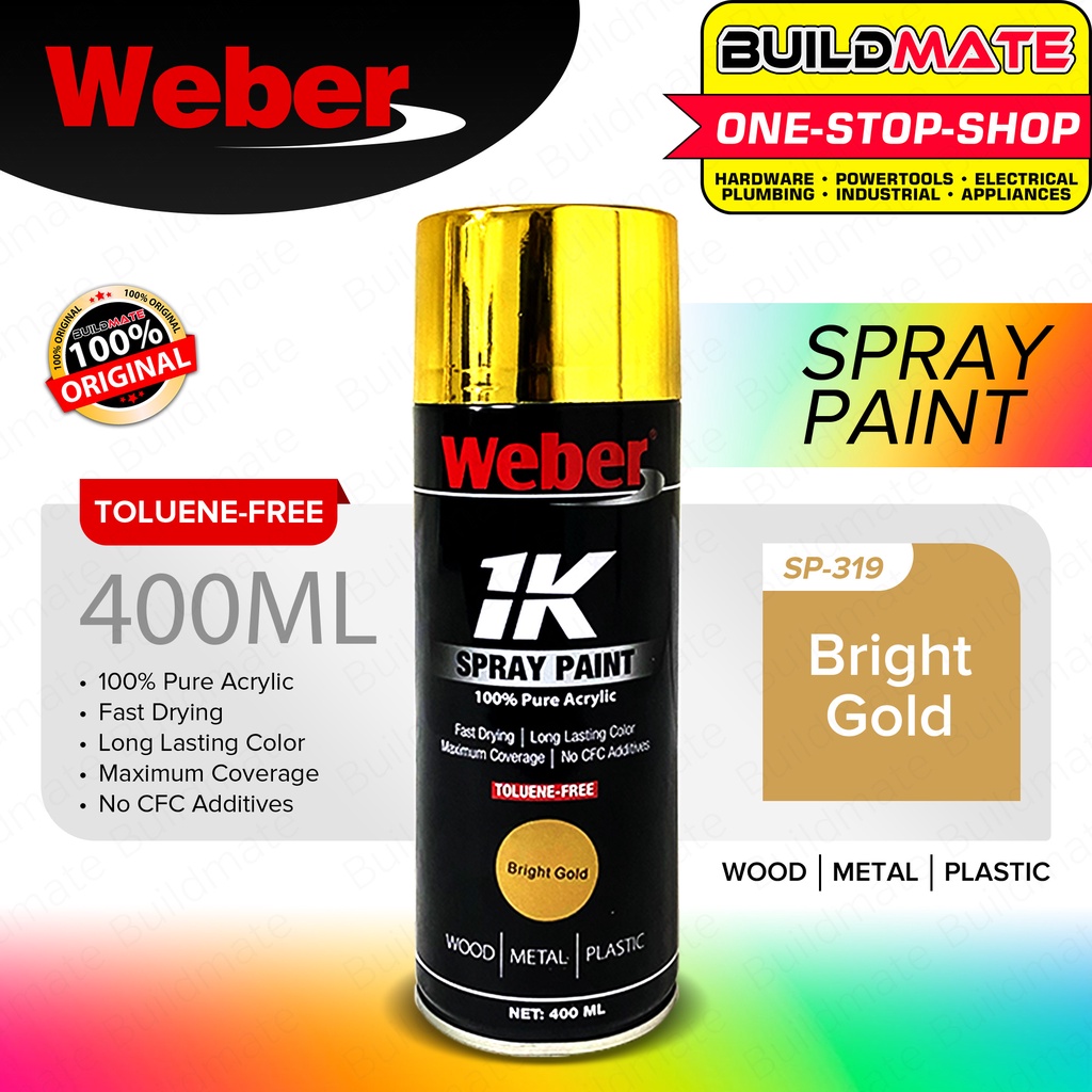 WEBER Auto Spray Paint 400ml CHROME COLORS PURE ACRYLIC Shopee