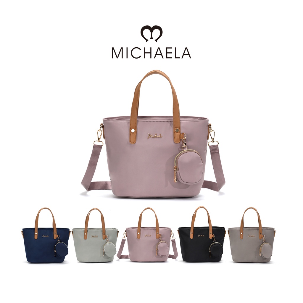 MICHAELA 12'' Tote Bag for Women with Small Zipper Bag ReNylon Fashion