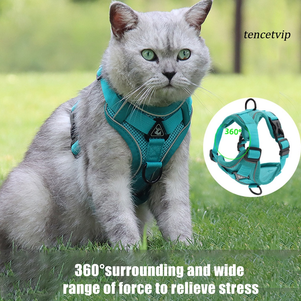 [Vip]Pet Harness Reflective Walking Safety Sandwich Mesh Dog Safe Chest Strap Leash for Puppy