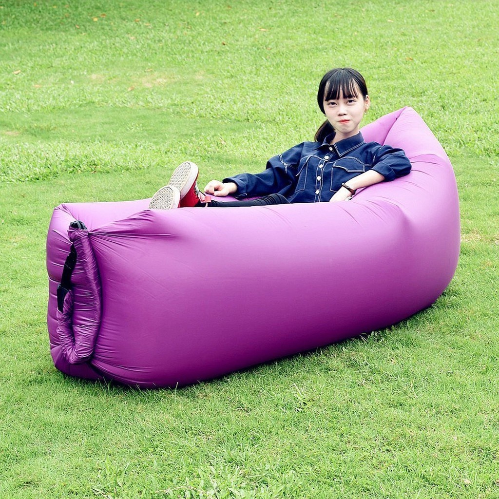 Outdoor Inflatable Lounge Air Lazy Sofa Bag Sleeping Bed Shopee